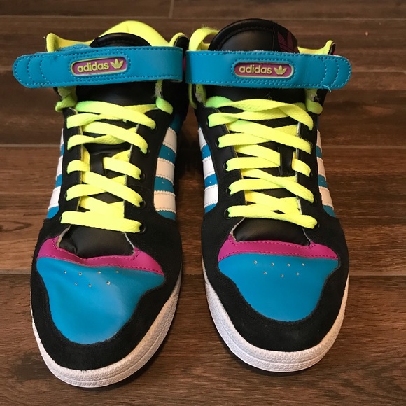 colorful adidas high tops